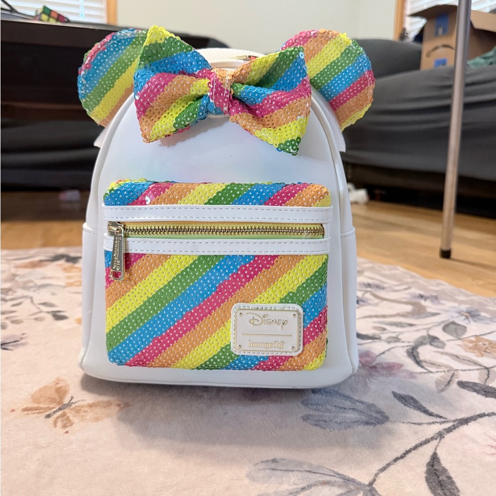 Disney Rainbow Sequin Loungefly backpack